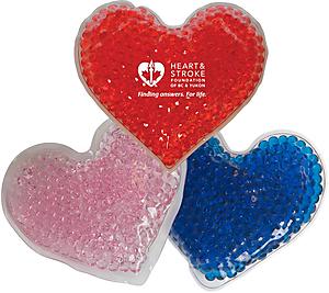 Hot/Cold gel bead packs - large heart, red